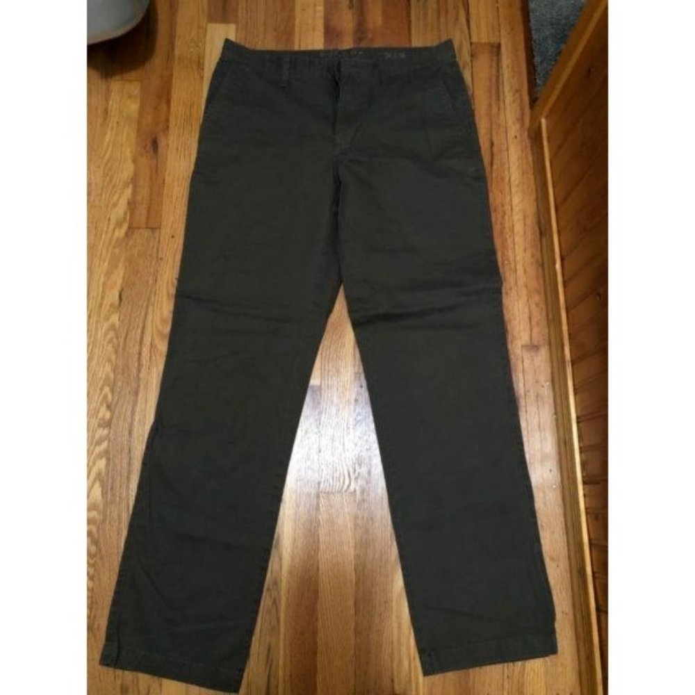 Sonoma Mens Chinos 34 x 34  Beige Gray Adult Straight Leg Flat Front Lifestyle L